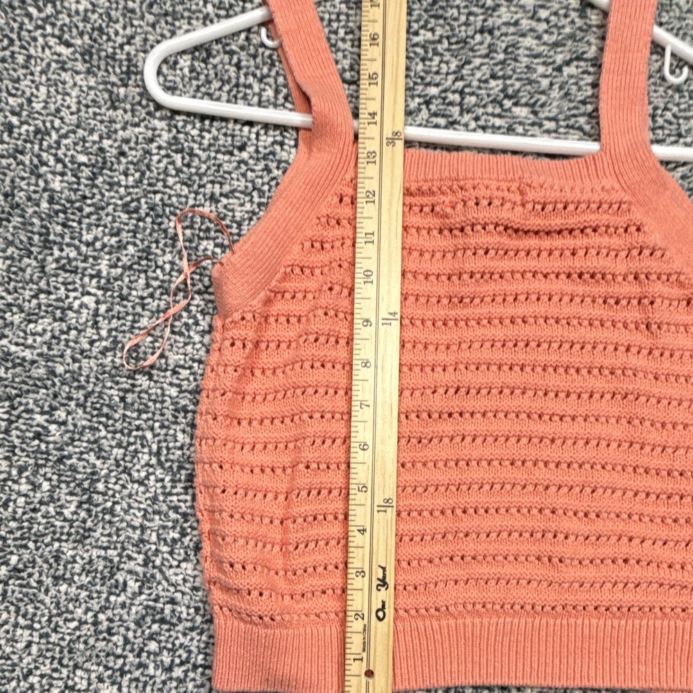 Universal Thread Women's Coral Open Knit Square Neck Sleeveless Sweater Tank S - Picture 4 of 10